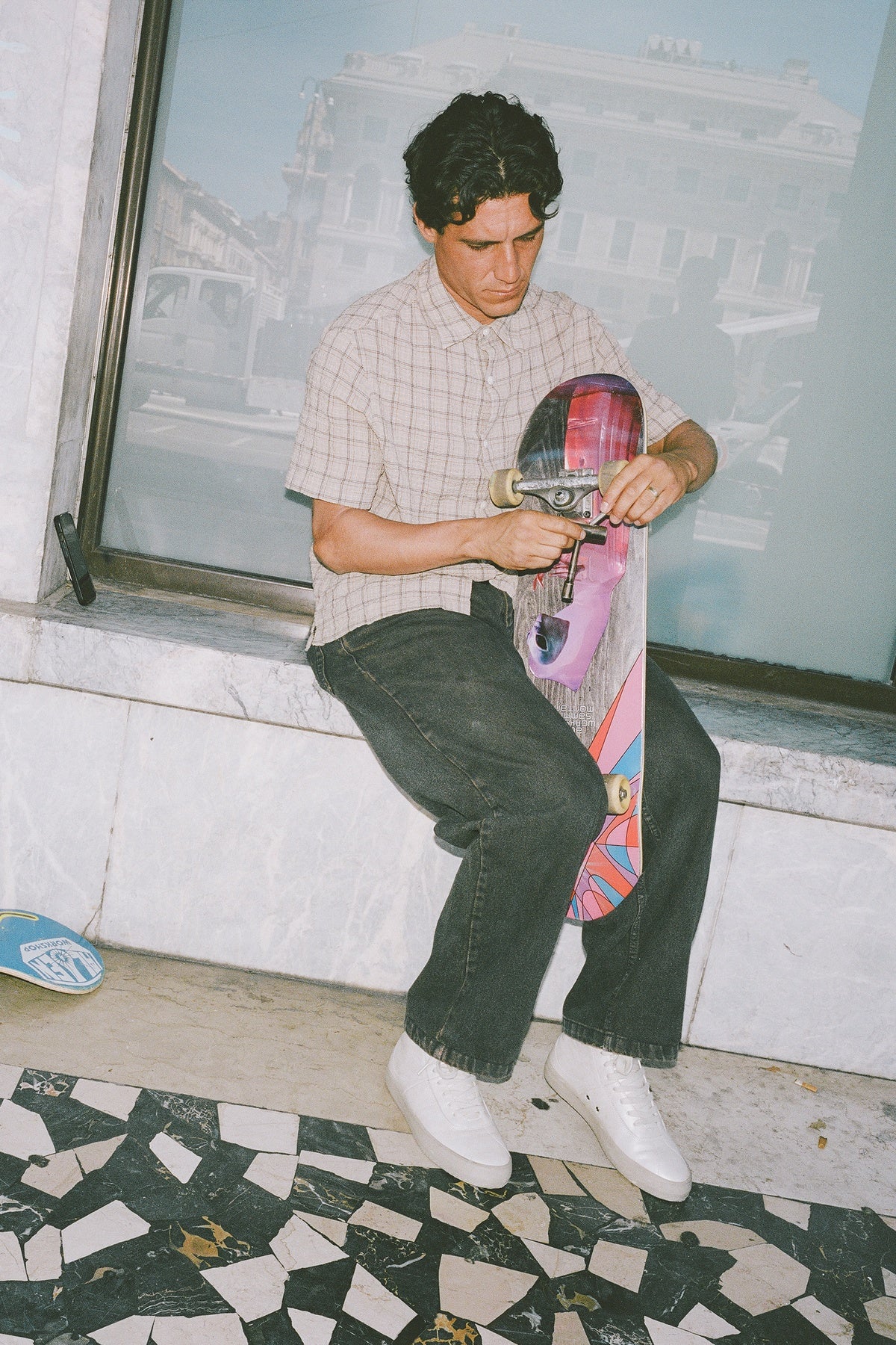 globe-melbek-high-skate-schuhe-white-pearlized-montano image 2