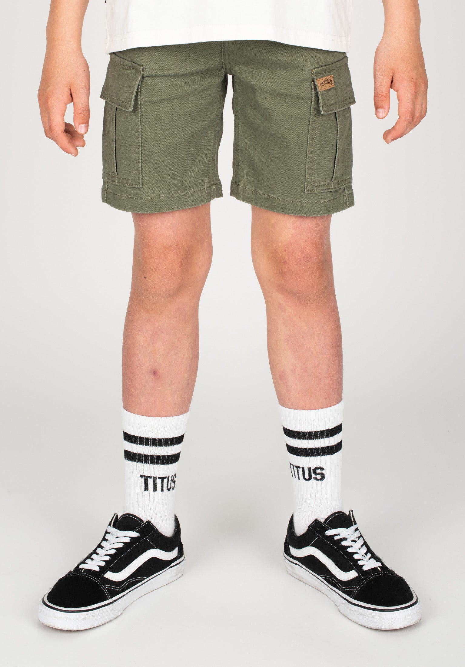 titus-twill-cargo-kids-shorts-schmal image 1