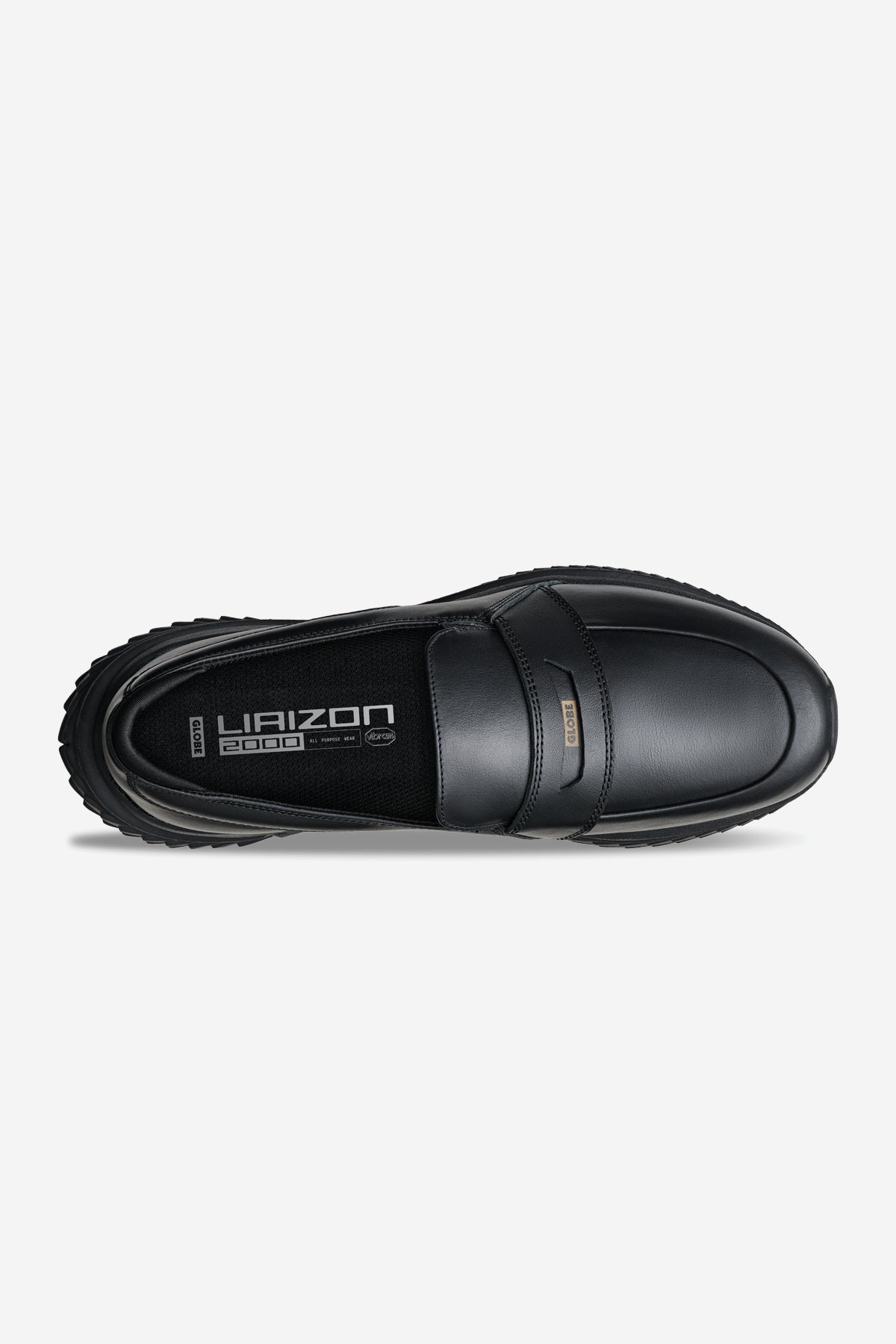 globe-liaizon-vibram-black-leder-loafer-schuhe-schwarz image 3