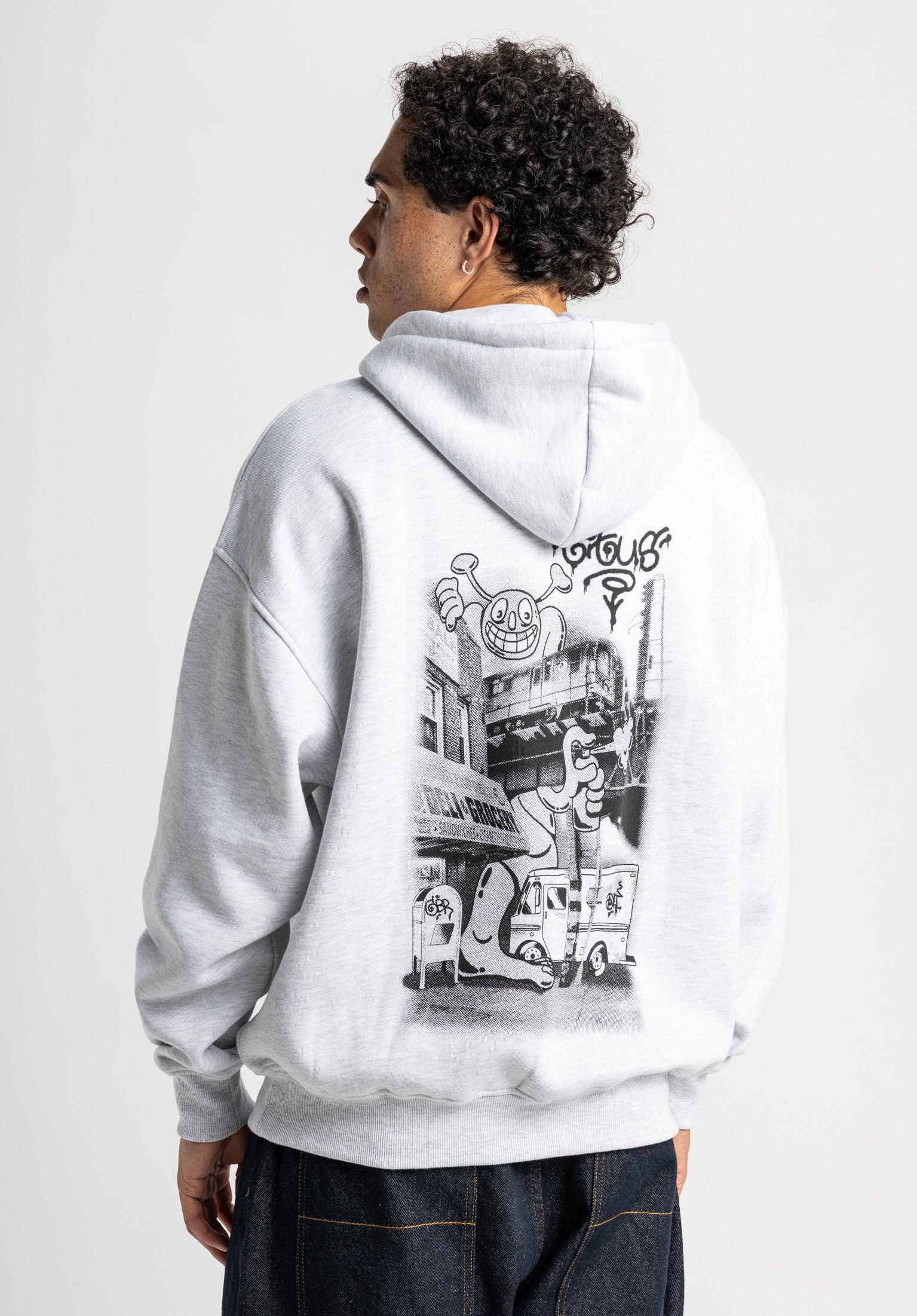 titus-streets-hoodie-oversize-cut-graffiti-comic-print image 1