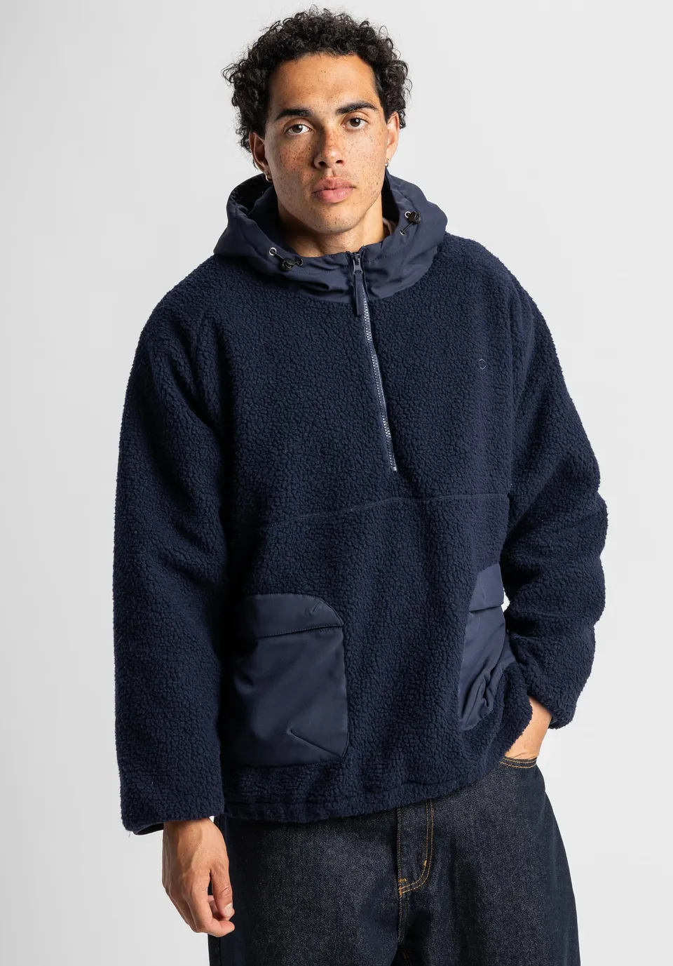 titus-benjamin-sherpa-half-zip-hoodie image 1
