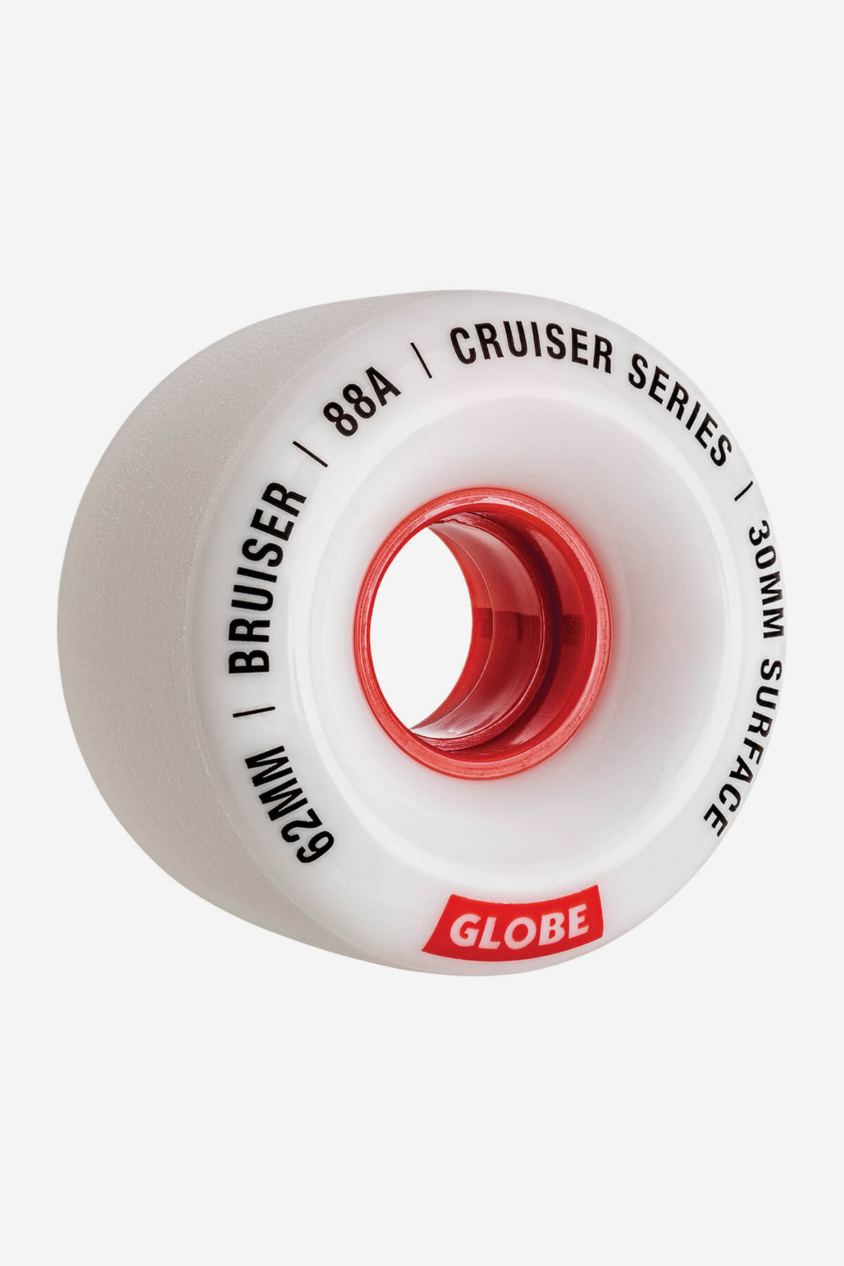 globe-bruiser-cruiser-rollen-62mm-white-red image 1