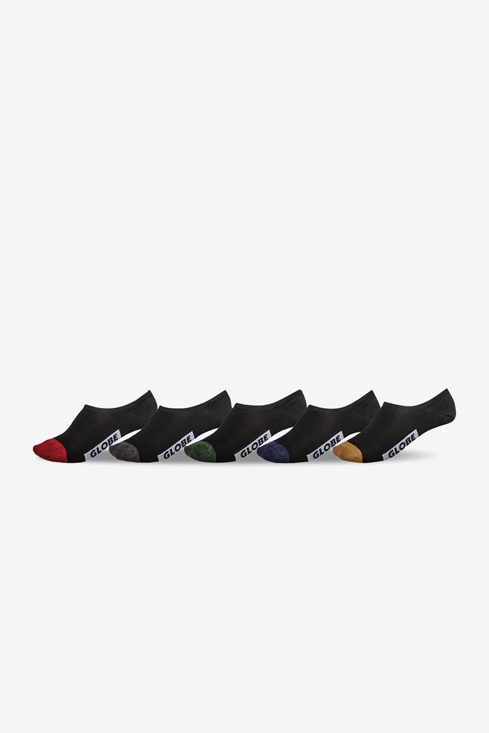 globe-dip-invisible-sock-5-pack-black-assorted image 1