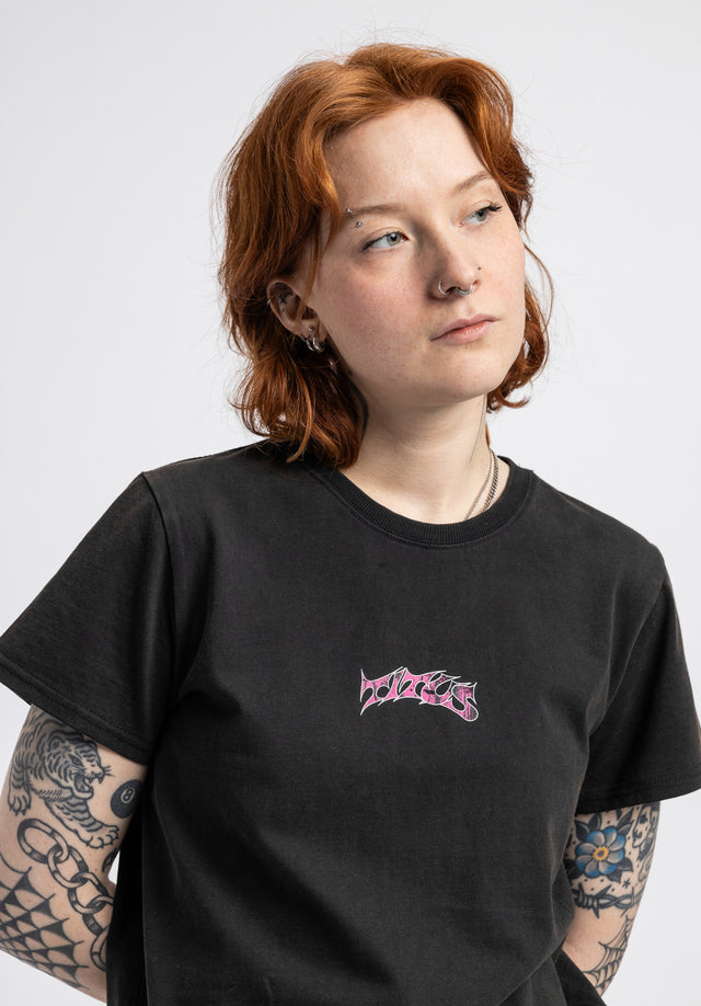 titus-w-classic-logo-t-shirt-blackfaded-f-r-damen image 2