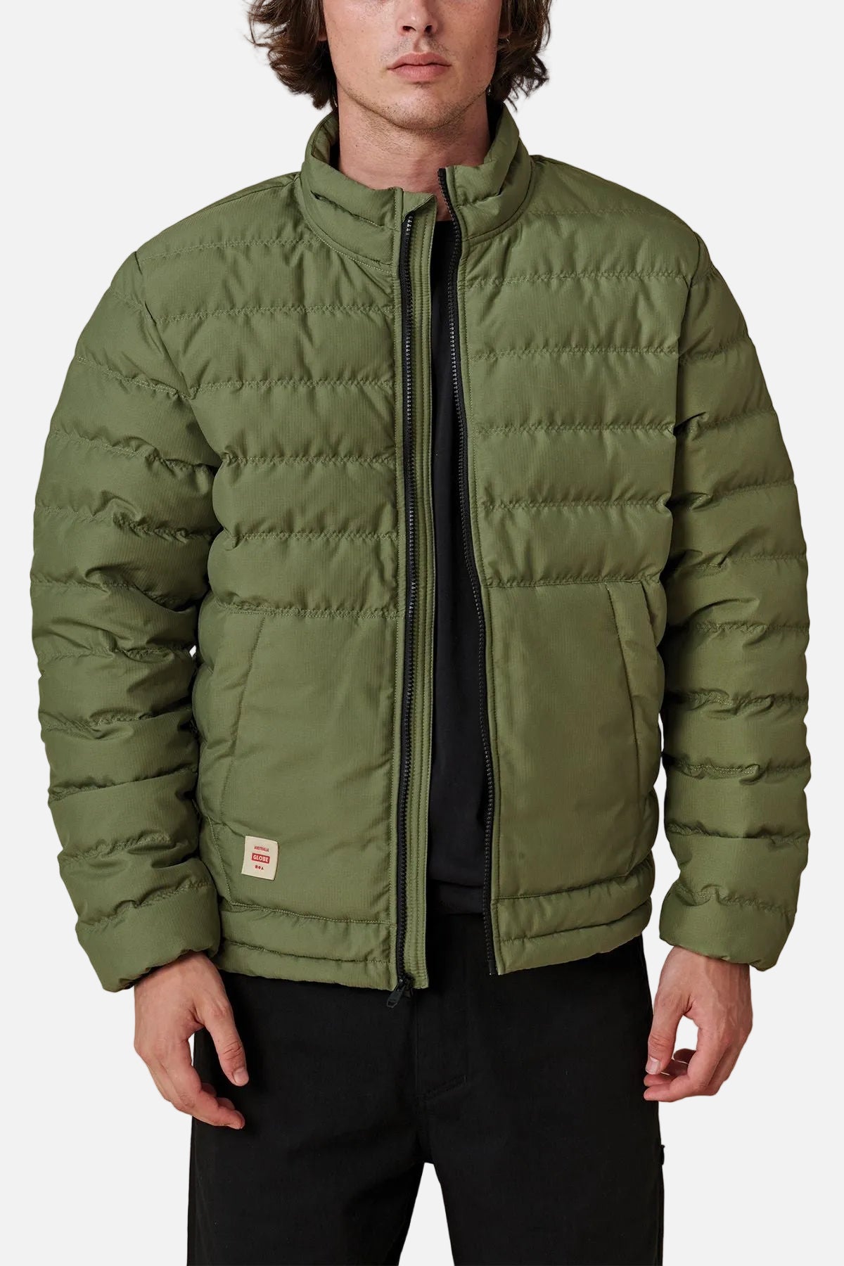 globe-prime-down-jacket-olive-puffer-jacke image 2