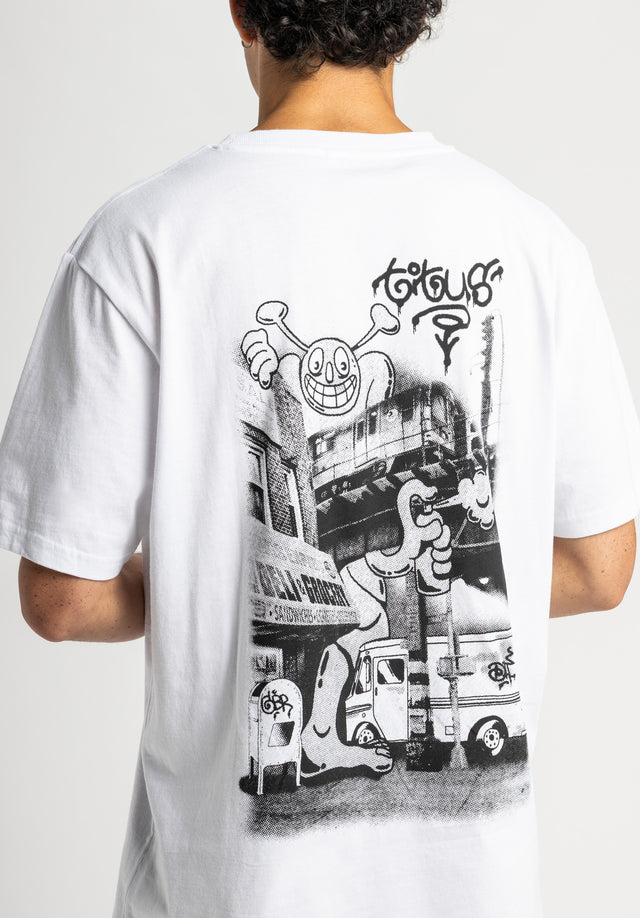 titus-streets-t-shirt-regular-cut-graffiti-backprint image 2