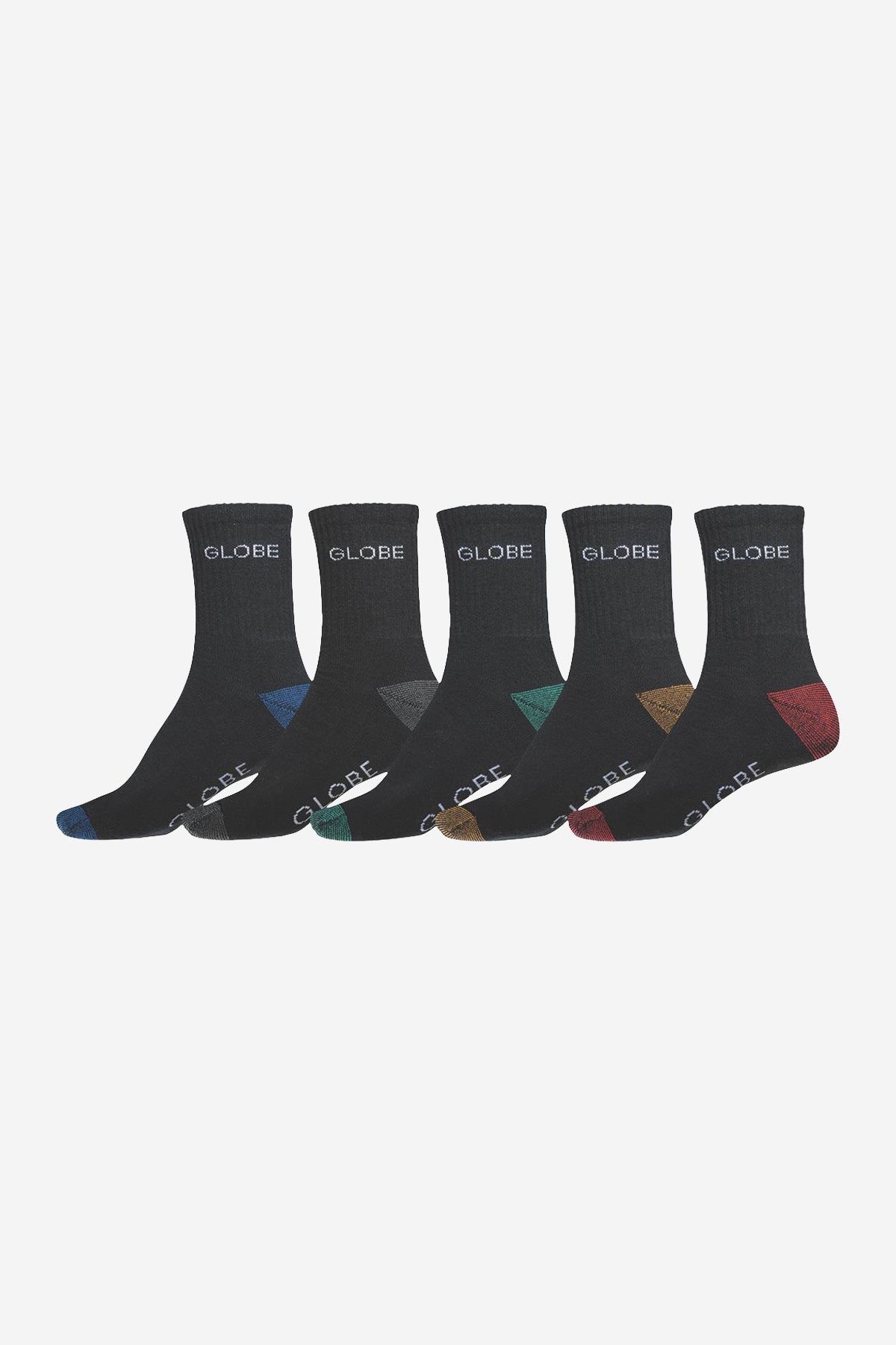 globe-ingles-crew-sock-5-pack-black-assorted-sportsocken-gr-39-44-5 image 1
