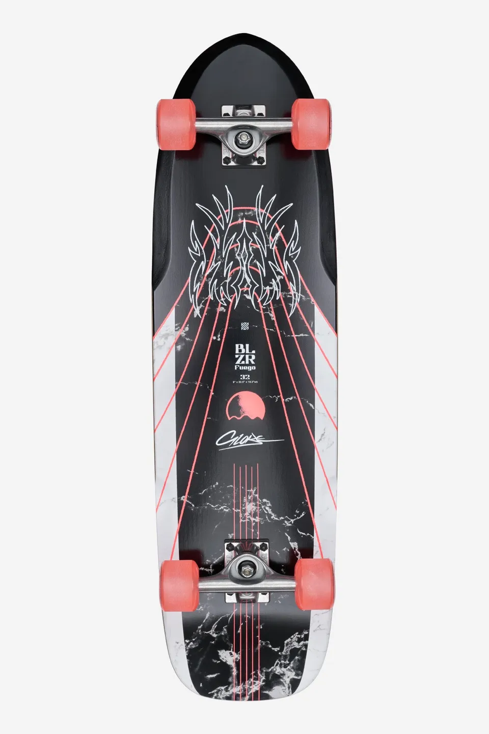 globe-blazer-fuego-32-cruiserboard-bamboo-red-komplett image 1