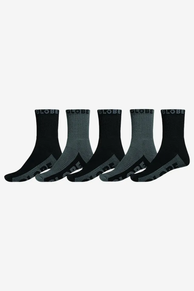globe-b-g-crew-sock-5-pack-sportsocken-black-grey image 1