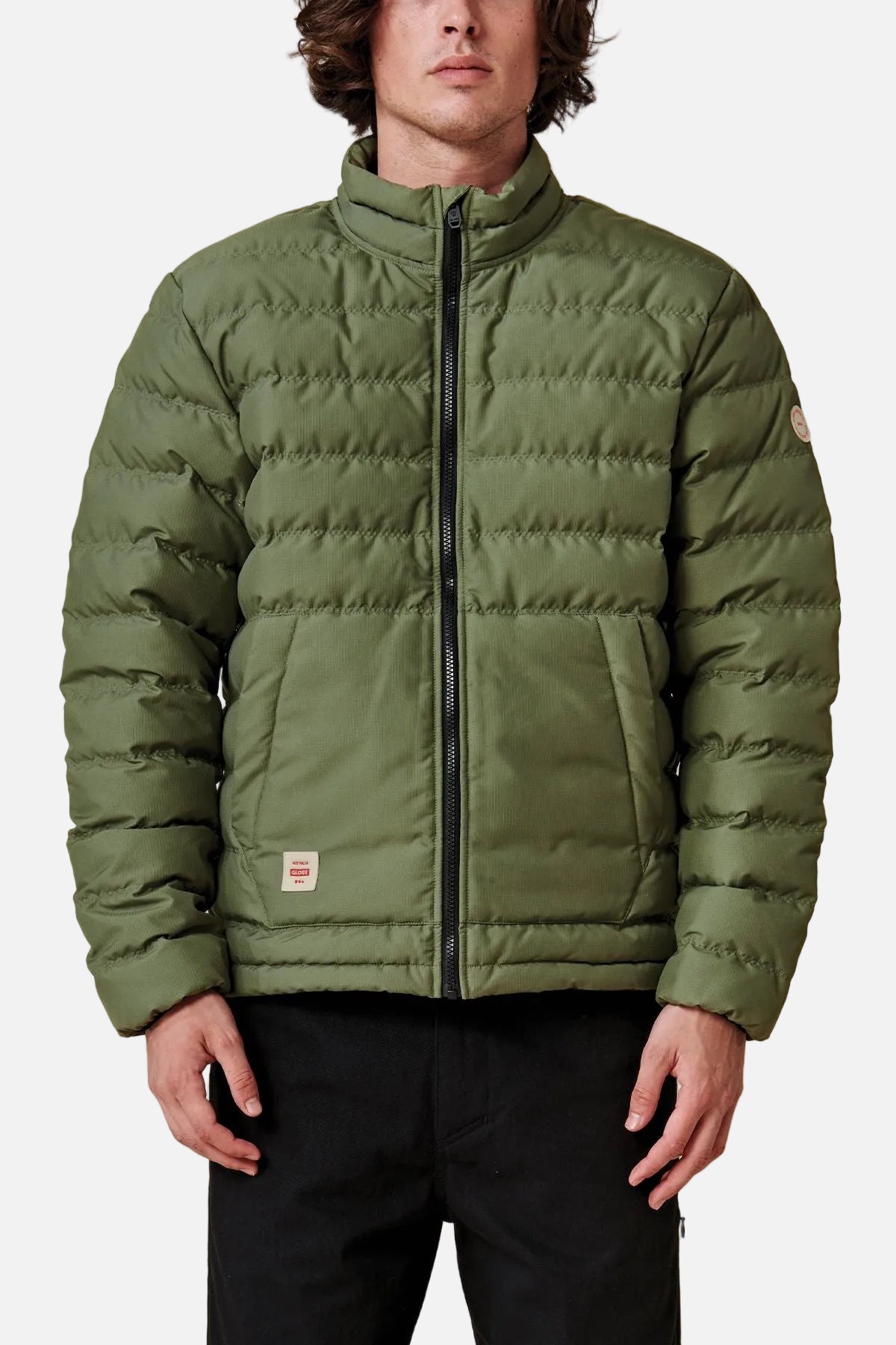 globe-prime-down-jacket-olive-puffer-jacke image 1