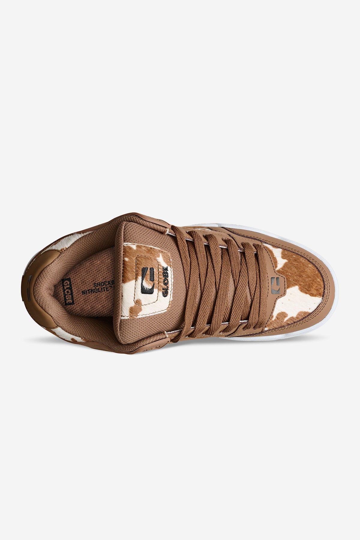 globe-tilt-brown-white-cow-skate-schuhe image 6