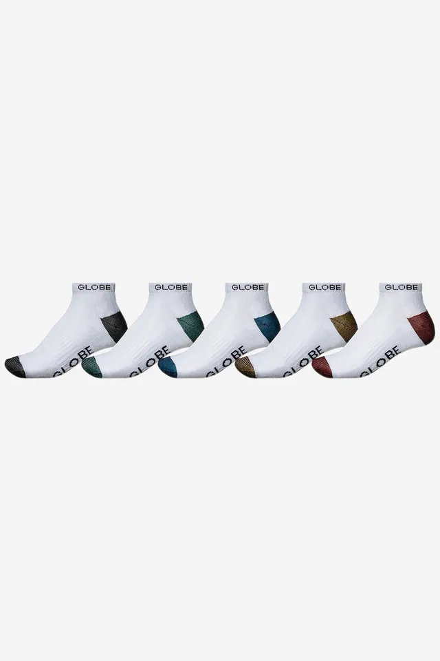globe-ingles-ankle-sock-5-pack-white-assorted-kn-chelsocken image 1