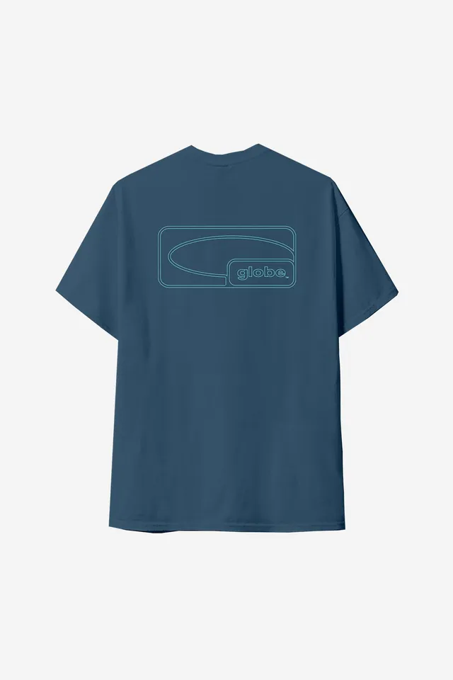 globe-block-tee-t-shirt-steel-blue image 1
