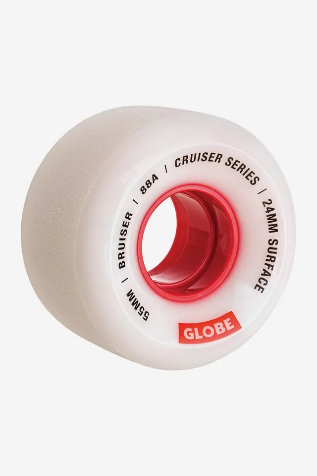 globe-bruiser-55mm-white-red-cruiser-rollen-88a-4er-pack image 1