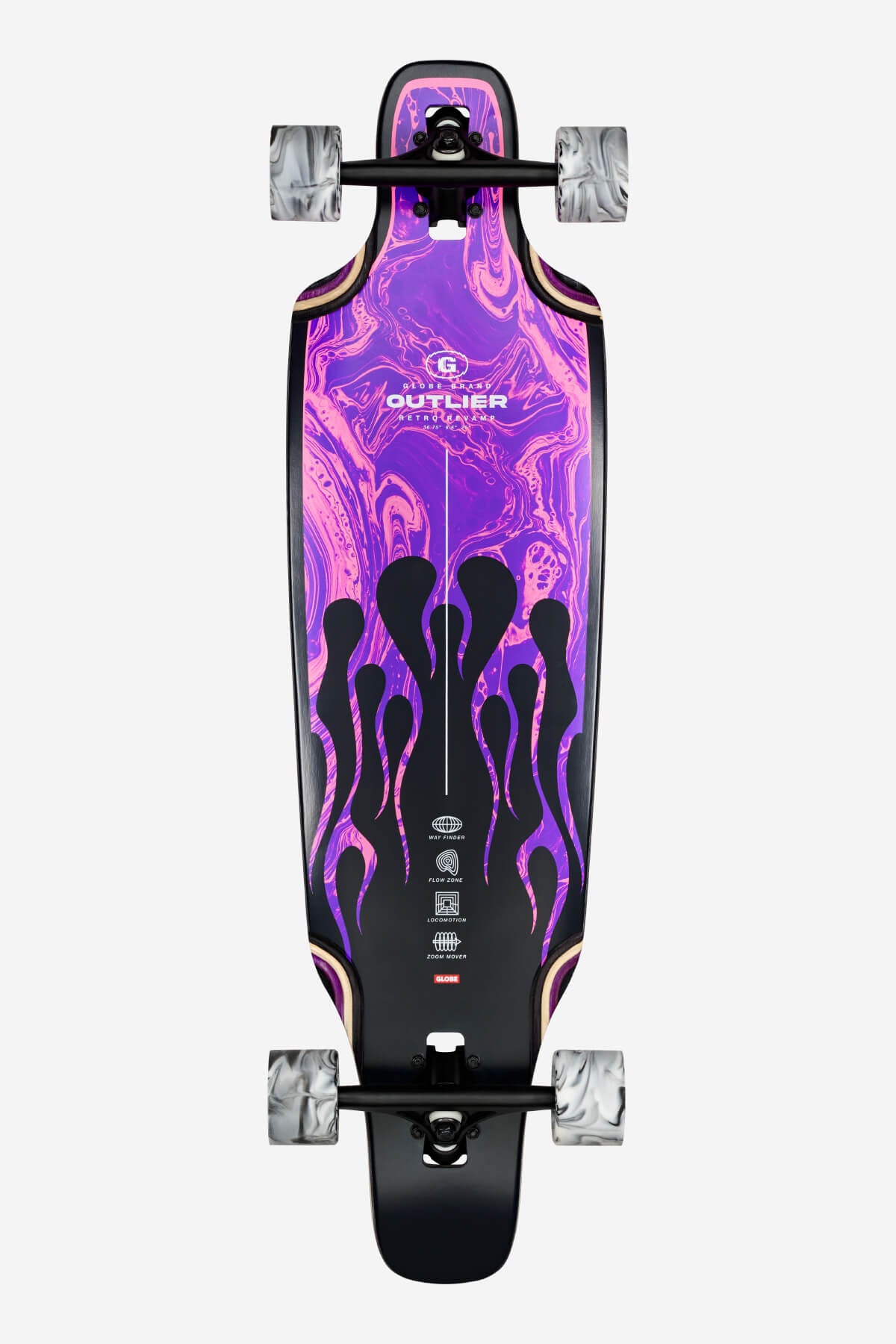 globe-outlier-36-longboard-purple-flames image 1