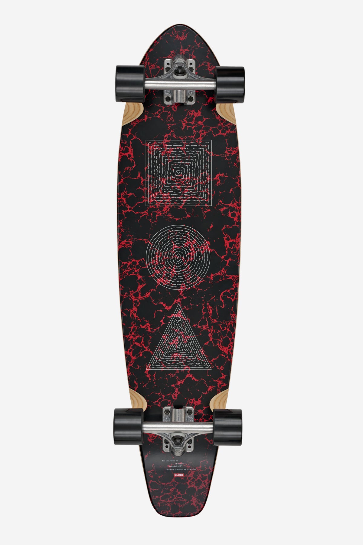 globe-all-time-35-longboard-red-marble-stack-komplettboard image 1