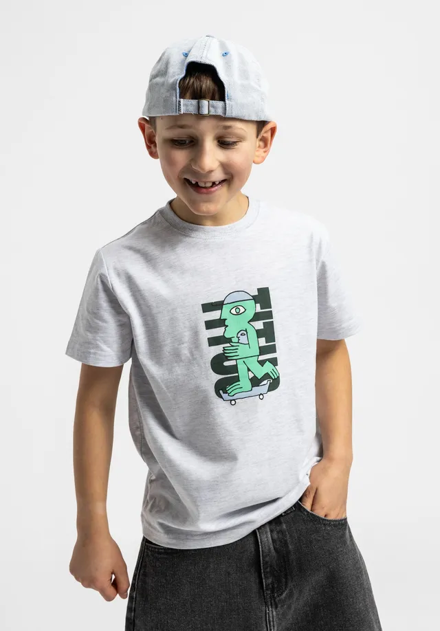 titus-nice-dude-kids-t-shirt-lightheathergrey-f-r-kinder image 1