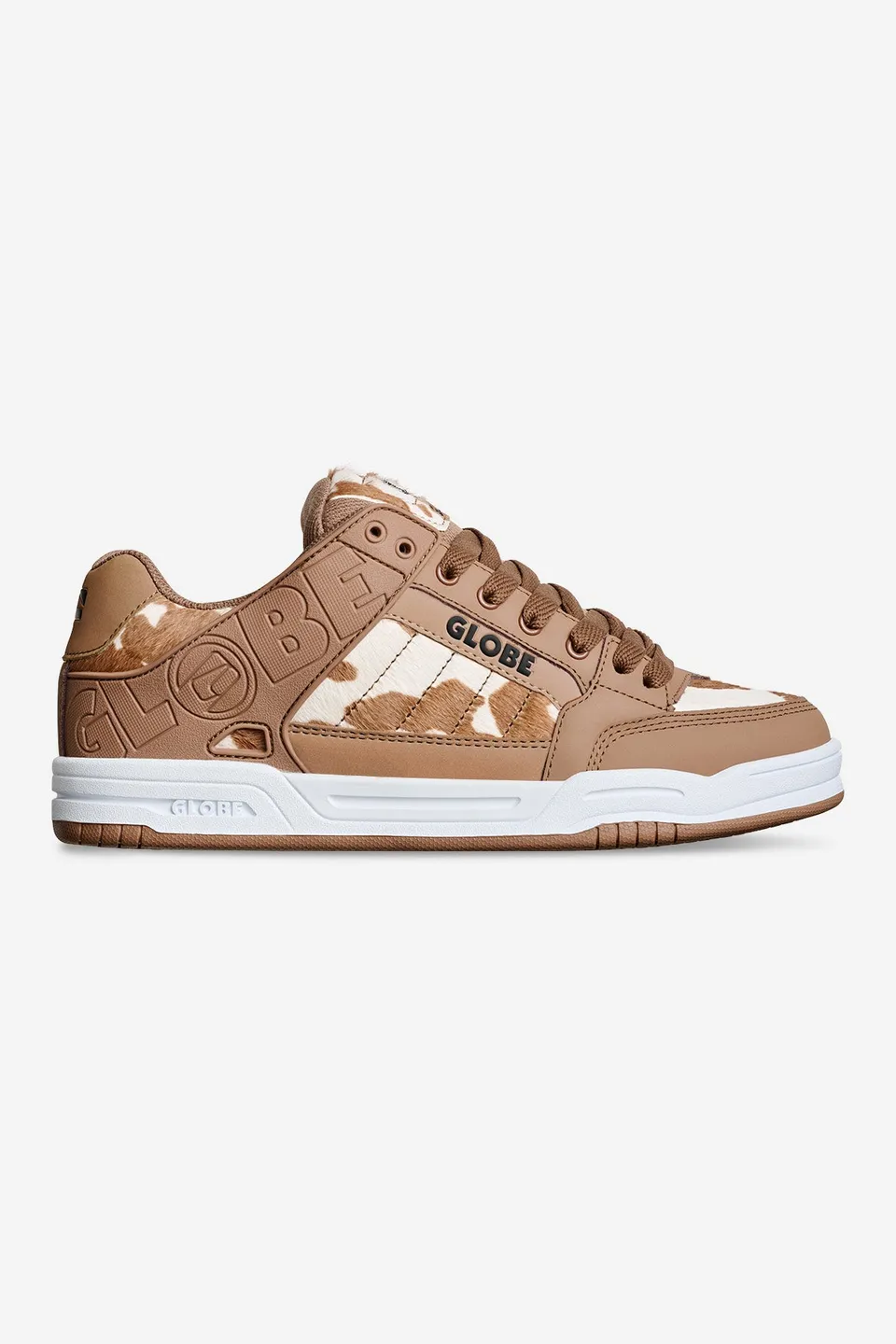 globe-tilt-brown-white-cow-skate-schuhe image 1