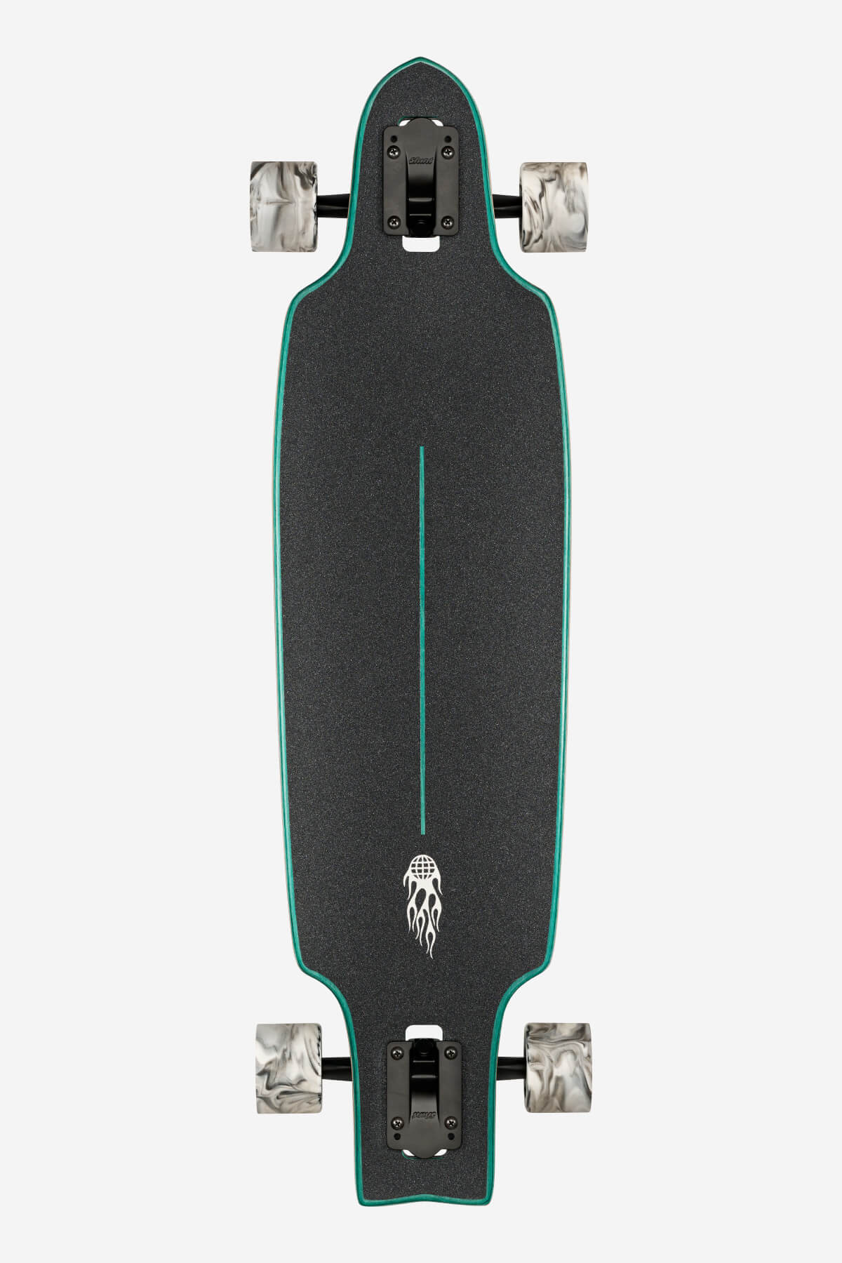globe-prowler-mid-34-longboard-green-flames image 2
