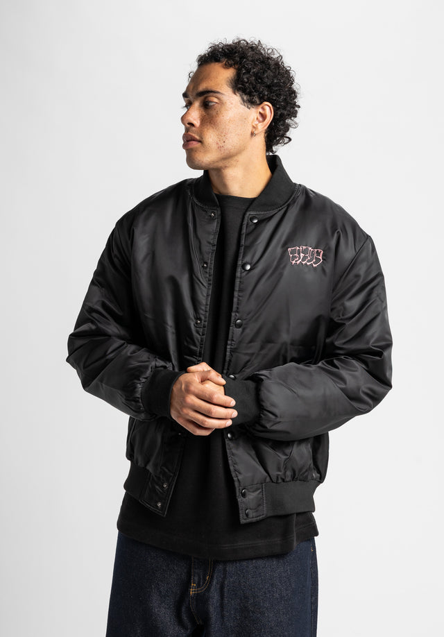 titus-jack-bomberjacke-schwarz-mit-graffiti-stickerei image 2