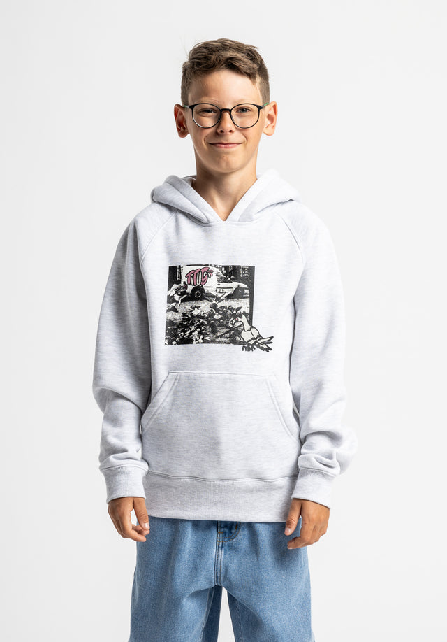 titus-pigeon-chaos-kids-hoodie image 2