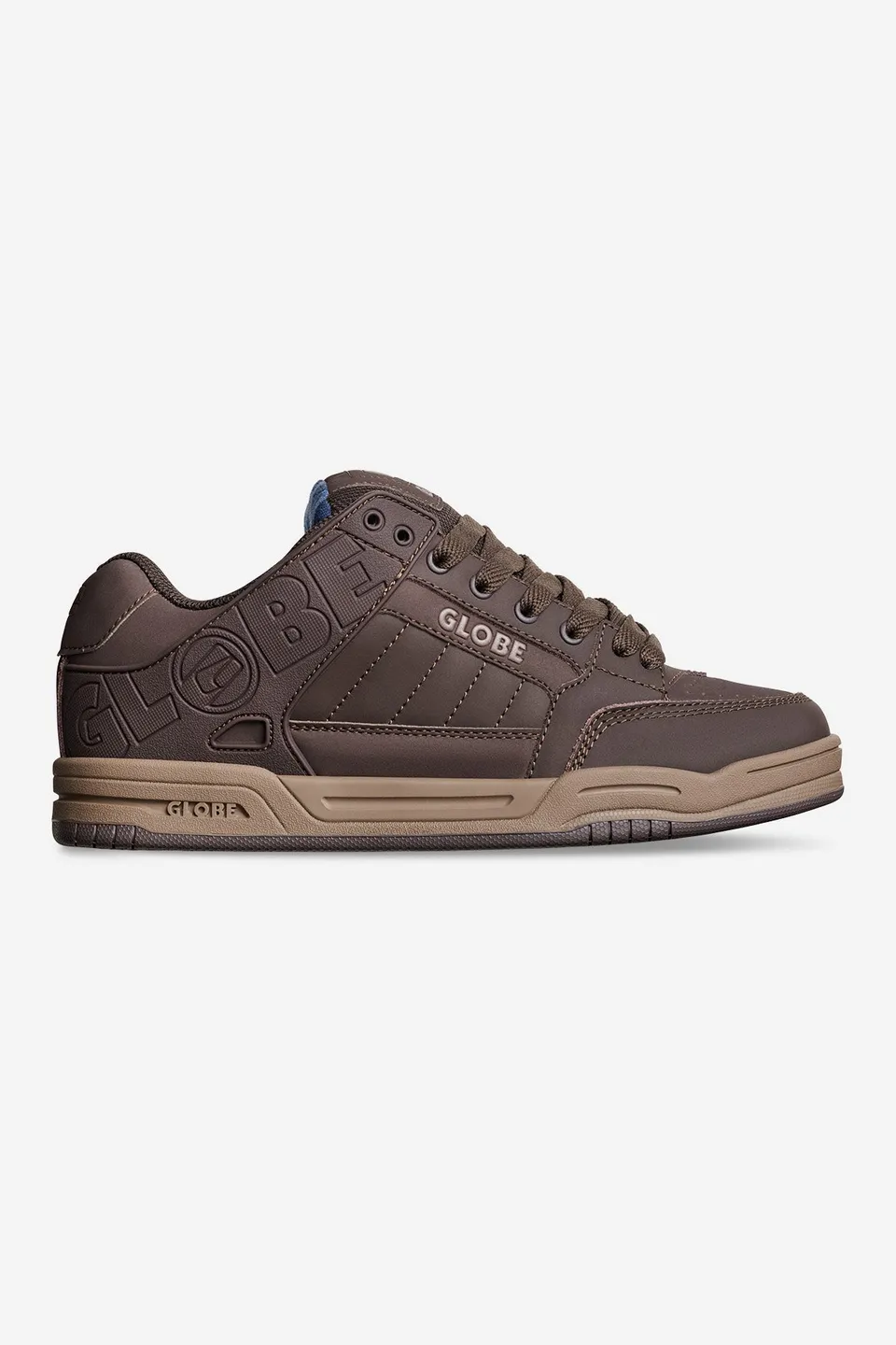 globe-tilt-skateschuhe-brown-blue-tartan image 1
