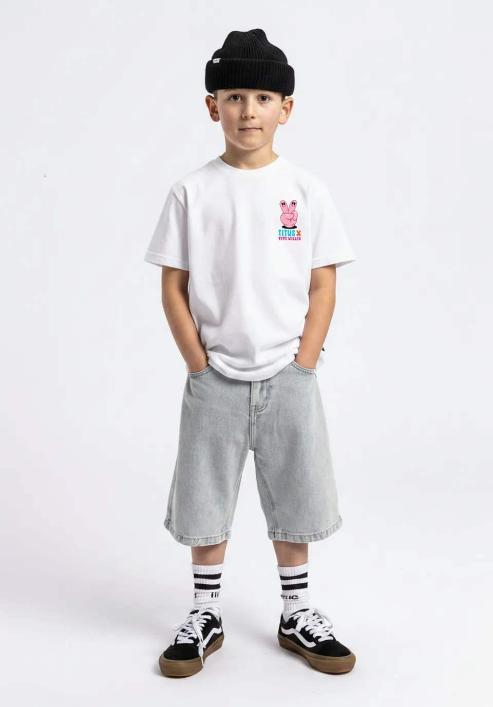 titus-x-yeye-weller-push-hard-kids-t-shirt-2 image 1
