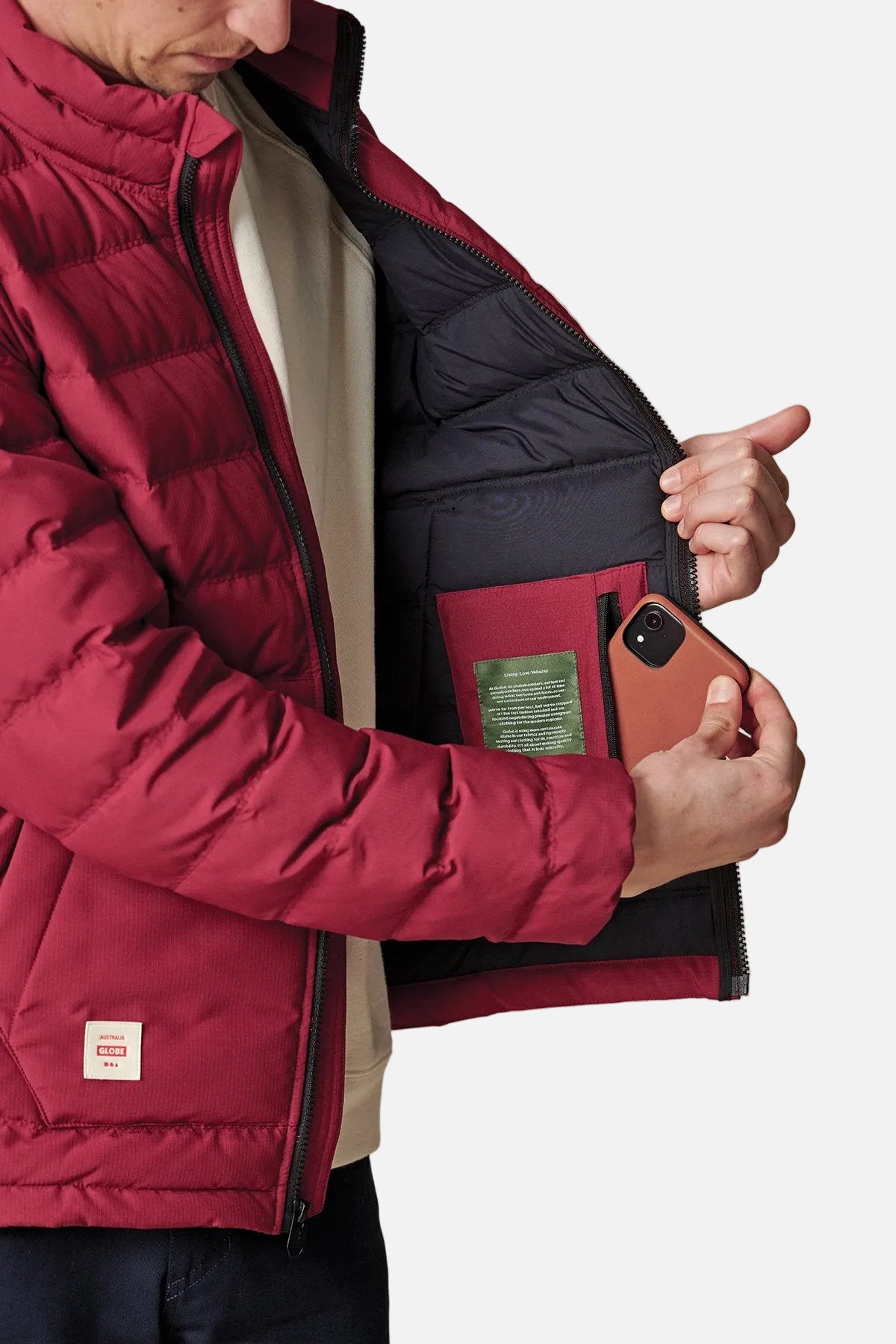 globe-prime-down-pufferjacke-rhubarb-herren image 5