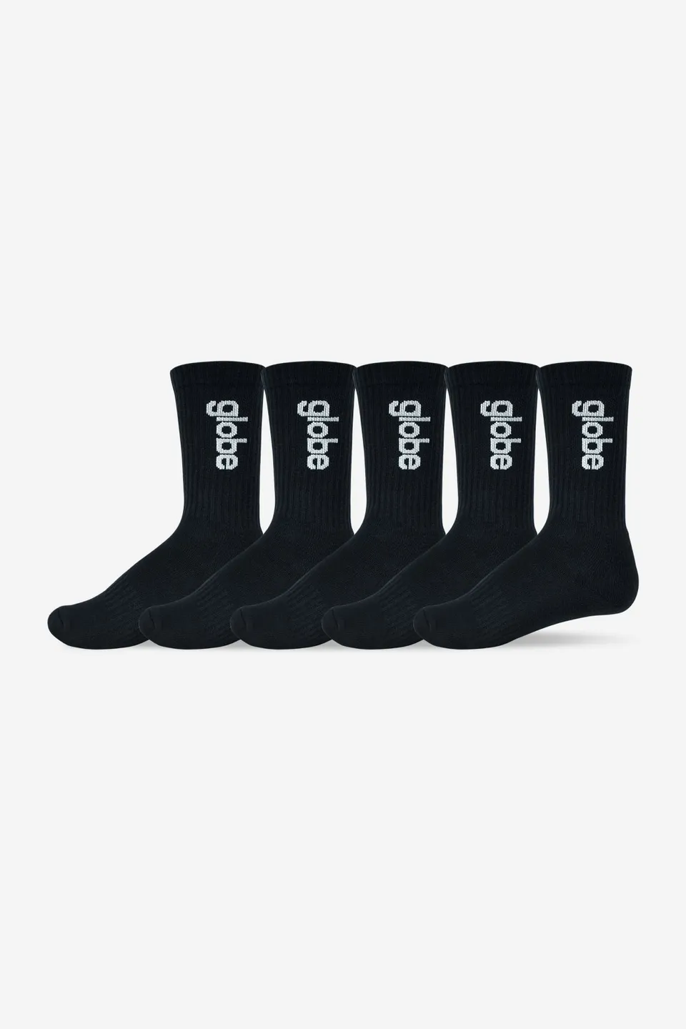 globe-o-g-vert-logo-hi-sock-5-pack-crew-socken-schwarz image 1