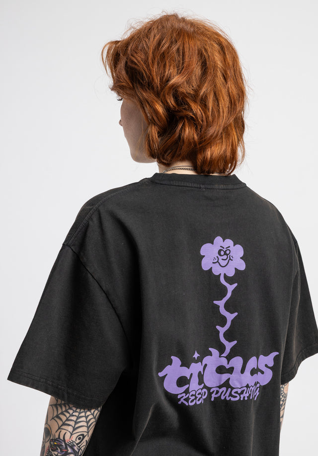 titus-angry-flower-damen-t-shirt-blackfaded image 3