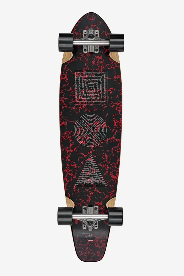 globe-all-time-35-longboard-red-marble-stack-komplettboard image 1