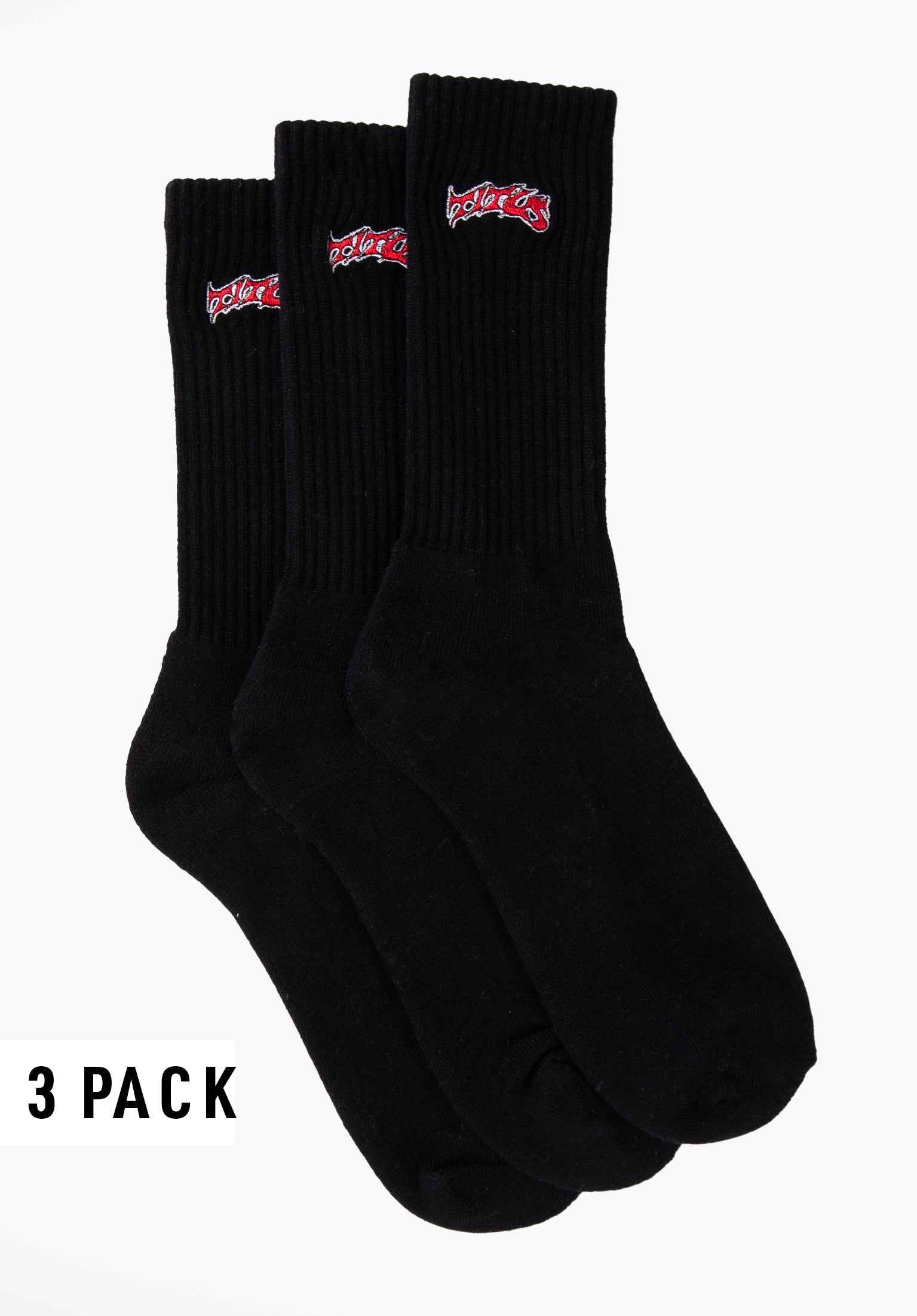 titus-classic-logo-socken-3er-pack-crew-wei-black image 1