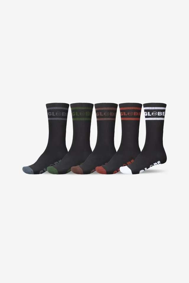 globe-tilt-hi-crew-sock-5-pack-sportsocken-black-assorted image 1
