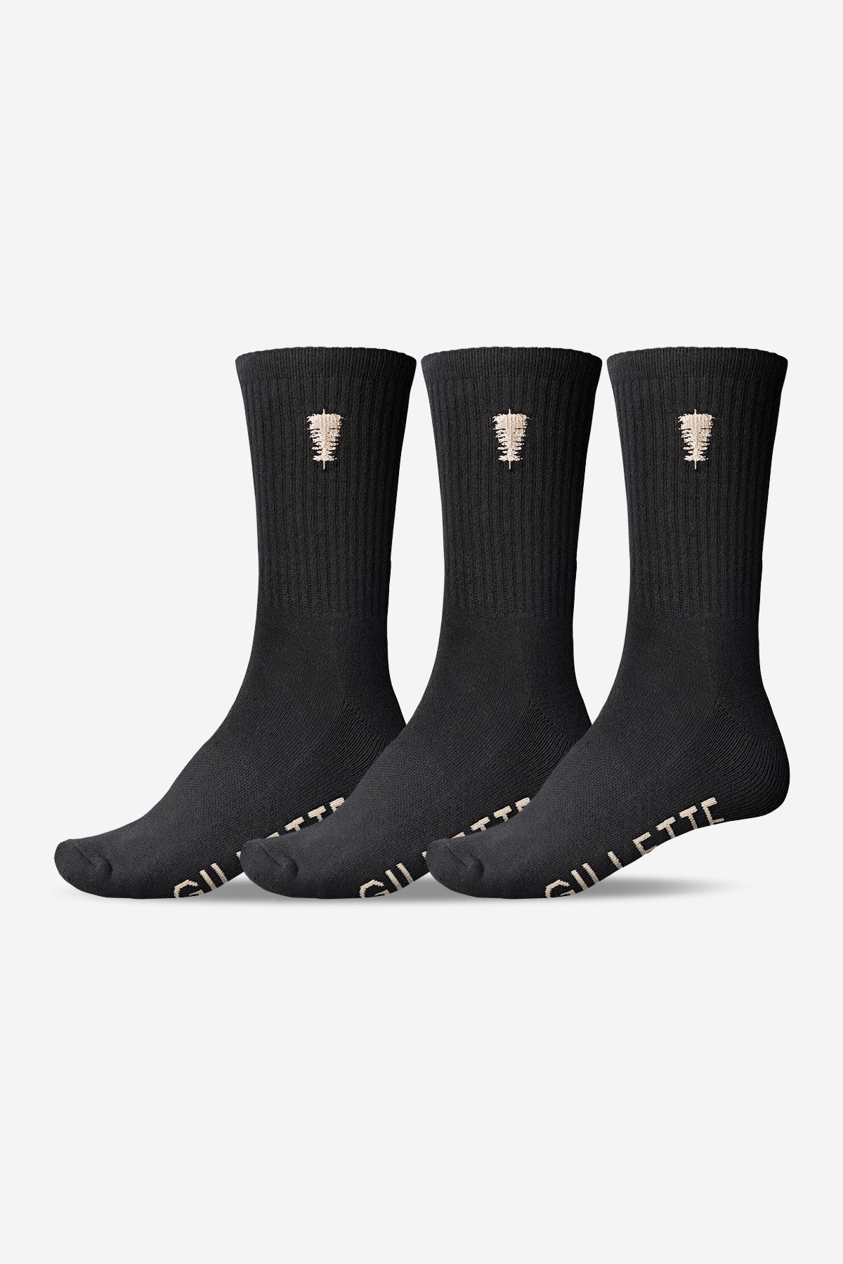 globe-gillette-crew-sock-3-pack-black-white image 1