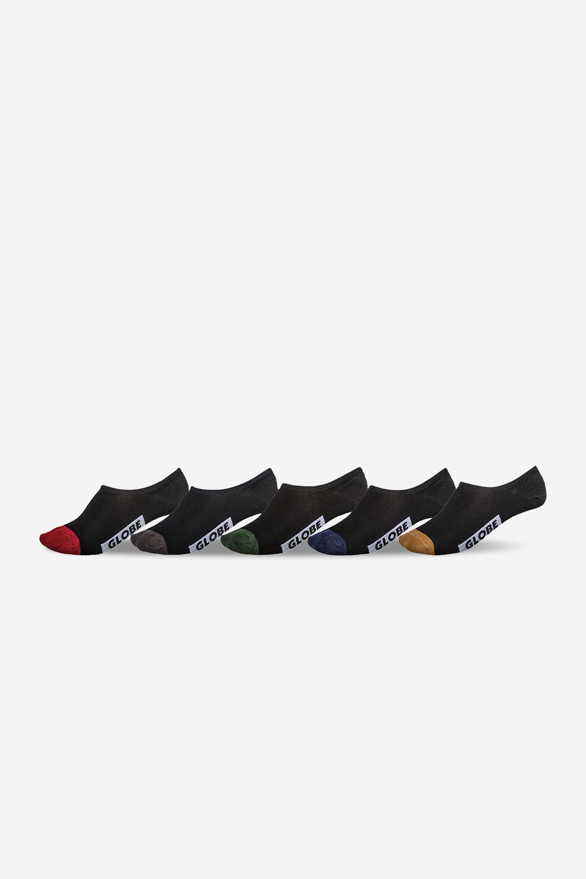 globe-dip-invisible-sock-5-pack-black-assorted image 1