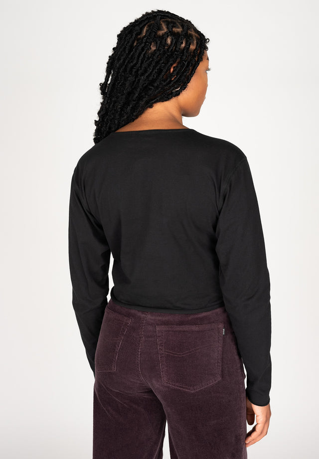 titus-yva-cropped-longsleeve-gerippt-batik-schwarz image 2