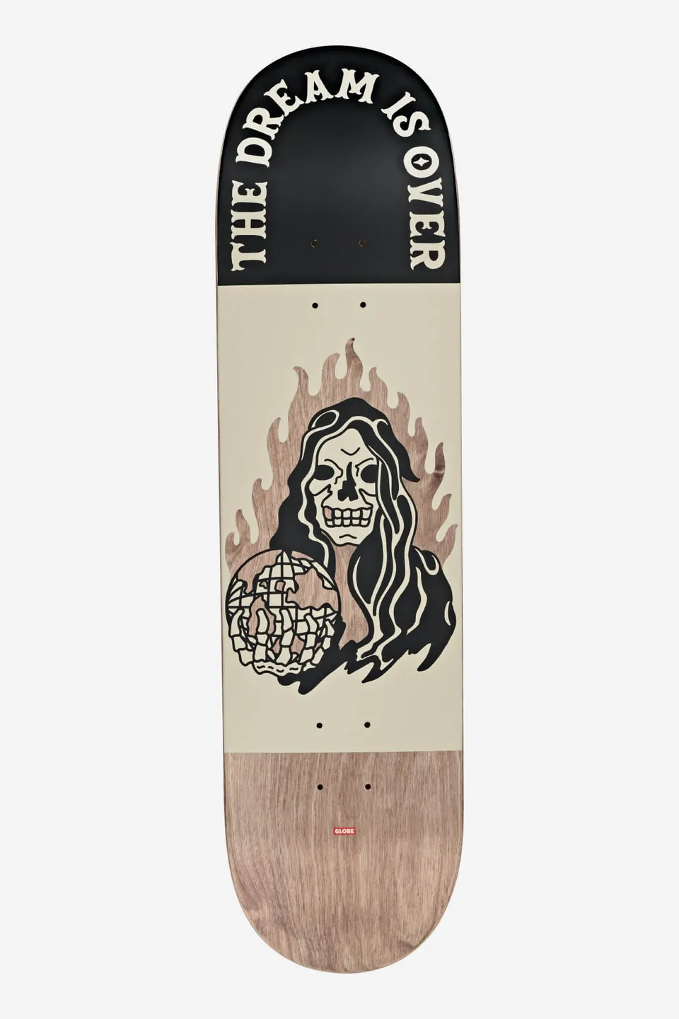 globe-g1-dream-reaper-8-375-skateboard-deck-dark-maple-black image 1