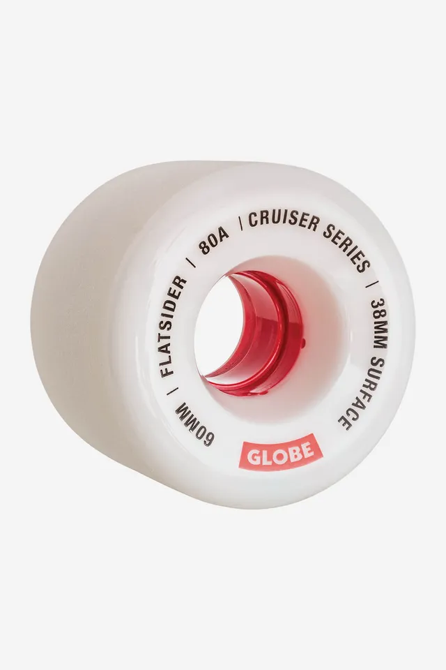 globe-flatsider-cruiser-rollen-60mm-white-red image 1
