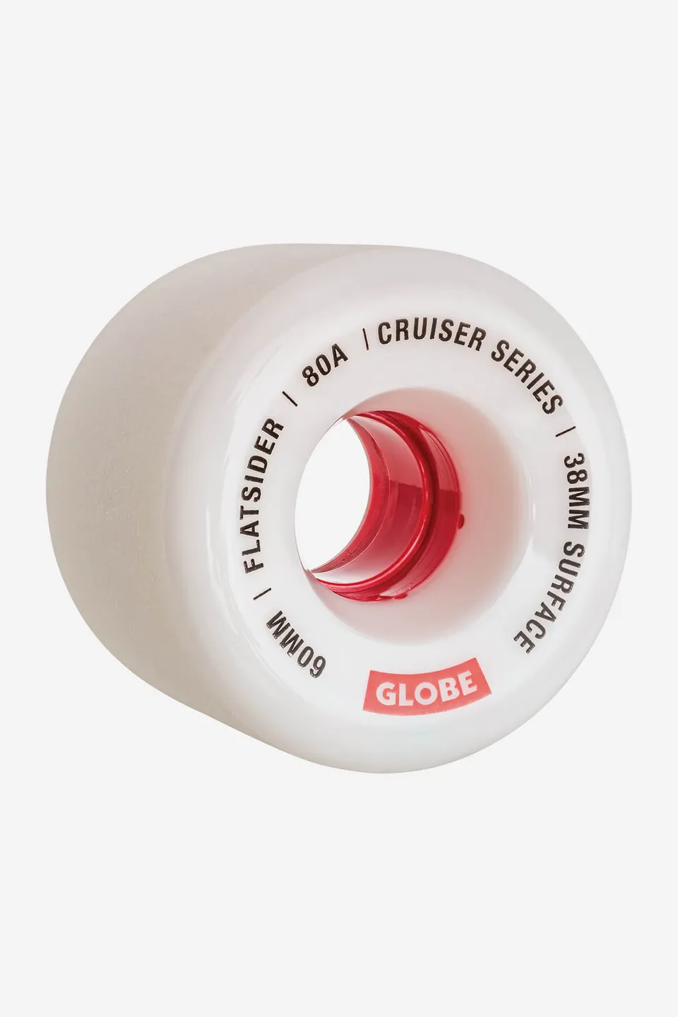 globe-flatsider-cruiser-rollen-60mm-white-red image 1