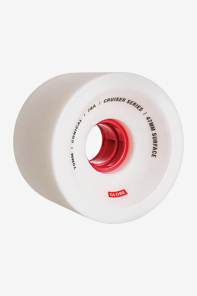 globe-conical-cruiser-rollen-70mm-white-red-78a-4er-pack image 1