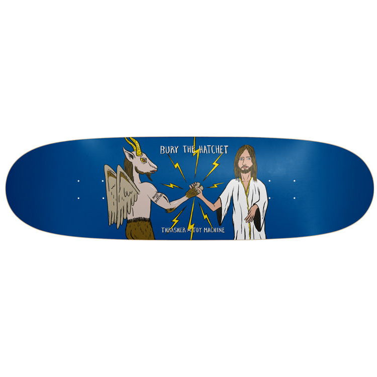 toy-machine-x-thrasher-bury-the-hatchet-8-88-skateboard-deck image 2