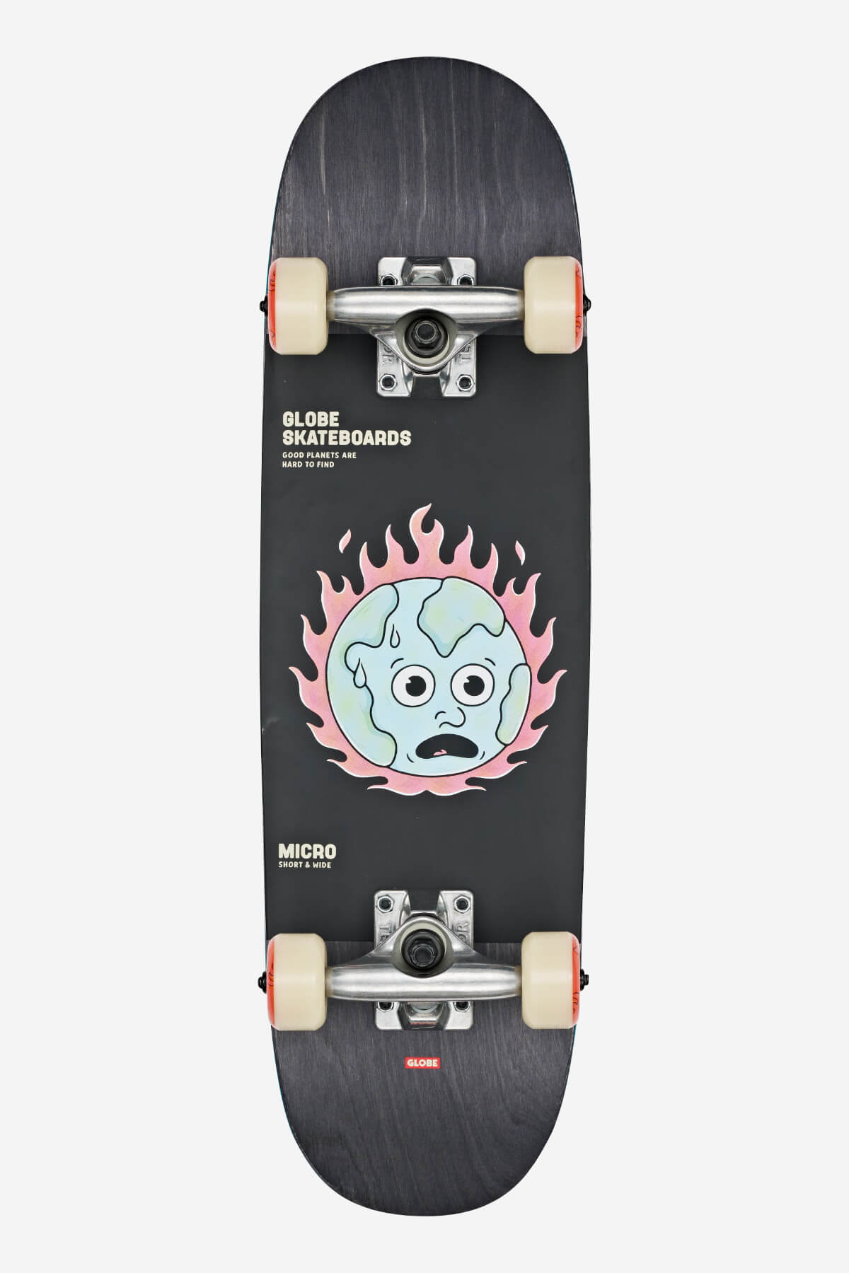 globe-kids-softie-83-micro-7-125-complete-skateboard-black-in-flames image 1
