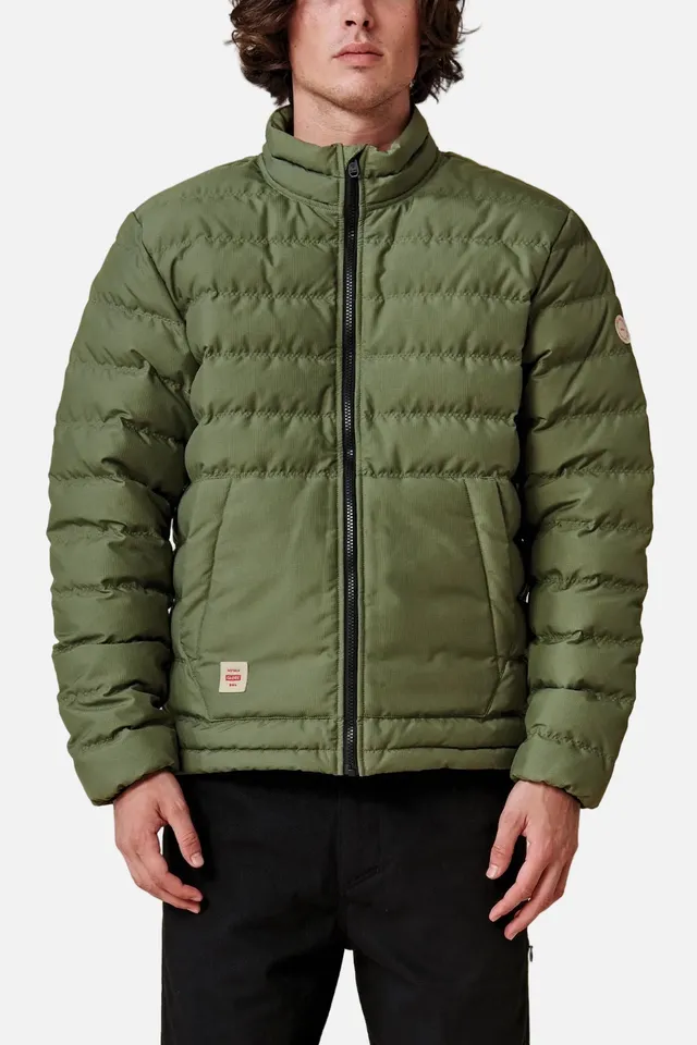 globe-prime-down-jacket-olive-puffer-jacke image 1