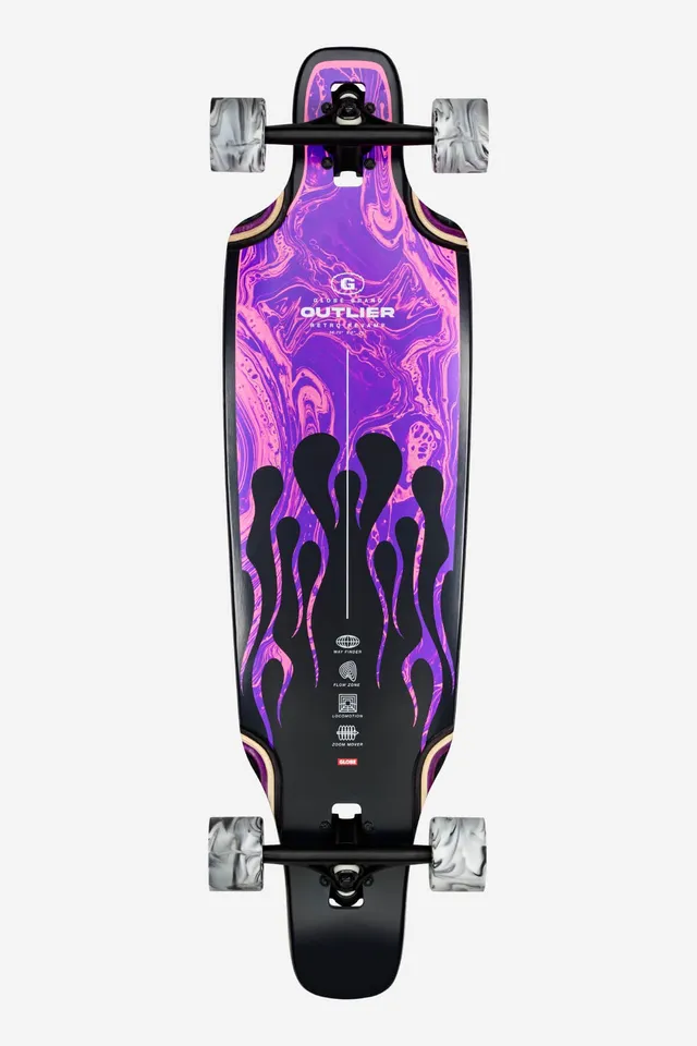 globe-outlier-36-longboard-purple-flames image 1