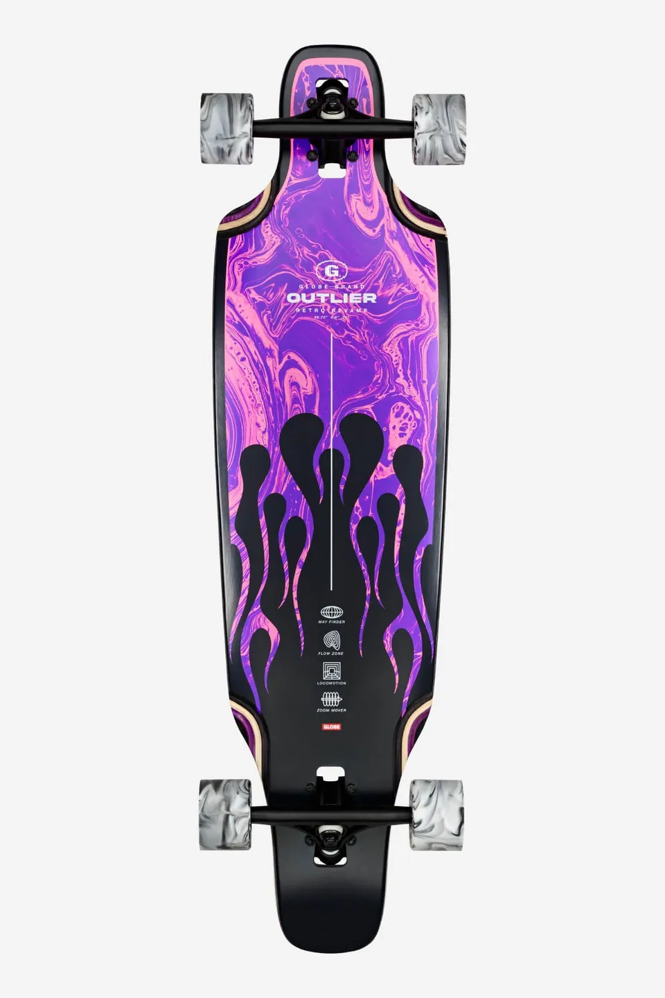 globe-outlier-36-longboard-purple-flames image 1