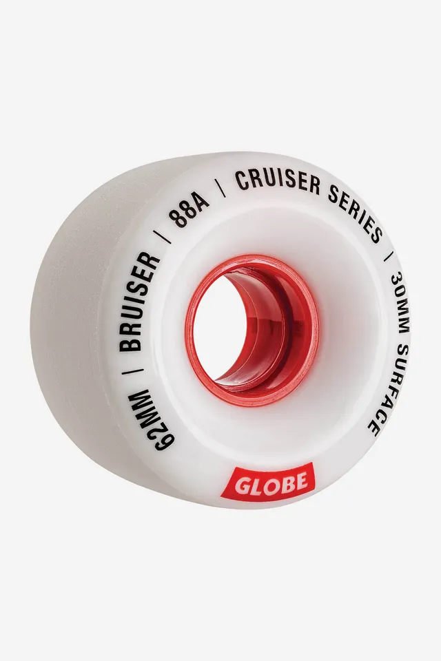 globe-bruiser-cruiser-rollen-62mm-white-red image 1