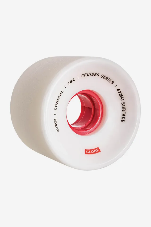 globe-conical-cruiser-rollen-65mm-white-red image 1