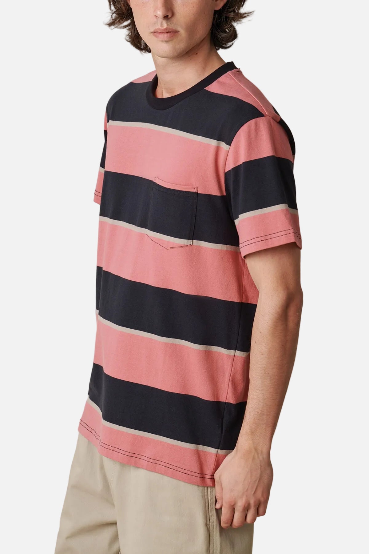 globe-bootleg-dreams-stripe-tee-red-smoke-t-shirt image 2