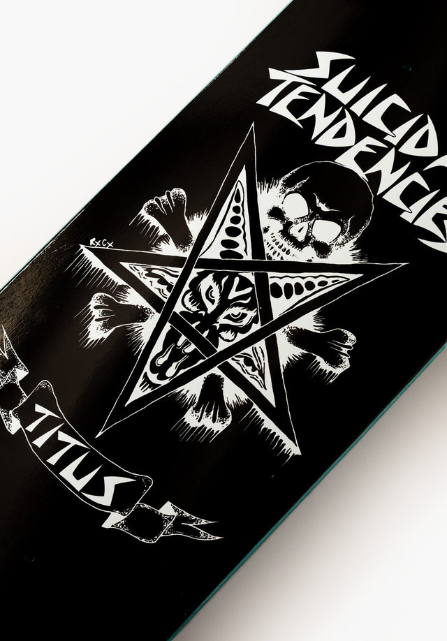 titus-pentagram-suicidal-collabo-skateboard-deck-black-blue image 5