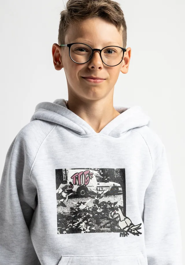 titus-pigeon-chaos-kids-hoodie image 1